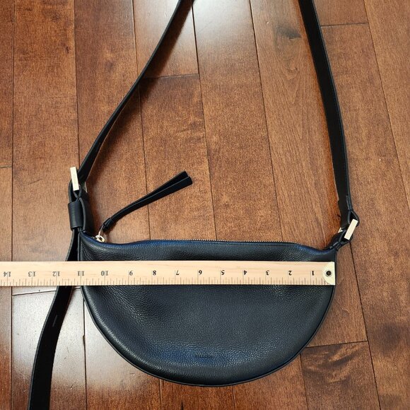 All Saints half moon black leather crossbody bag - Picture 4 of 15